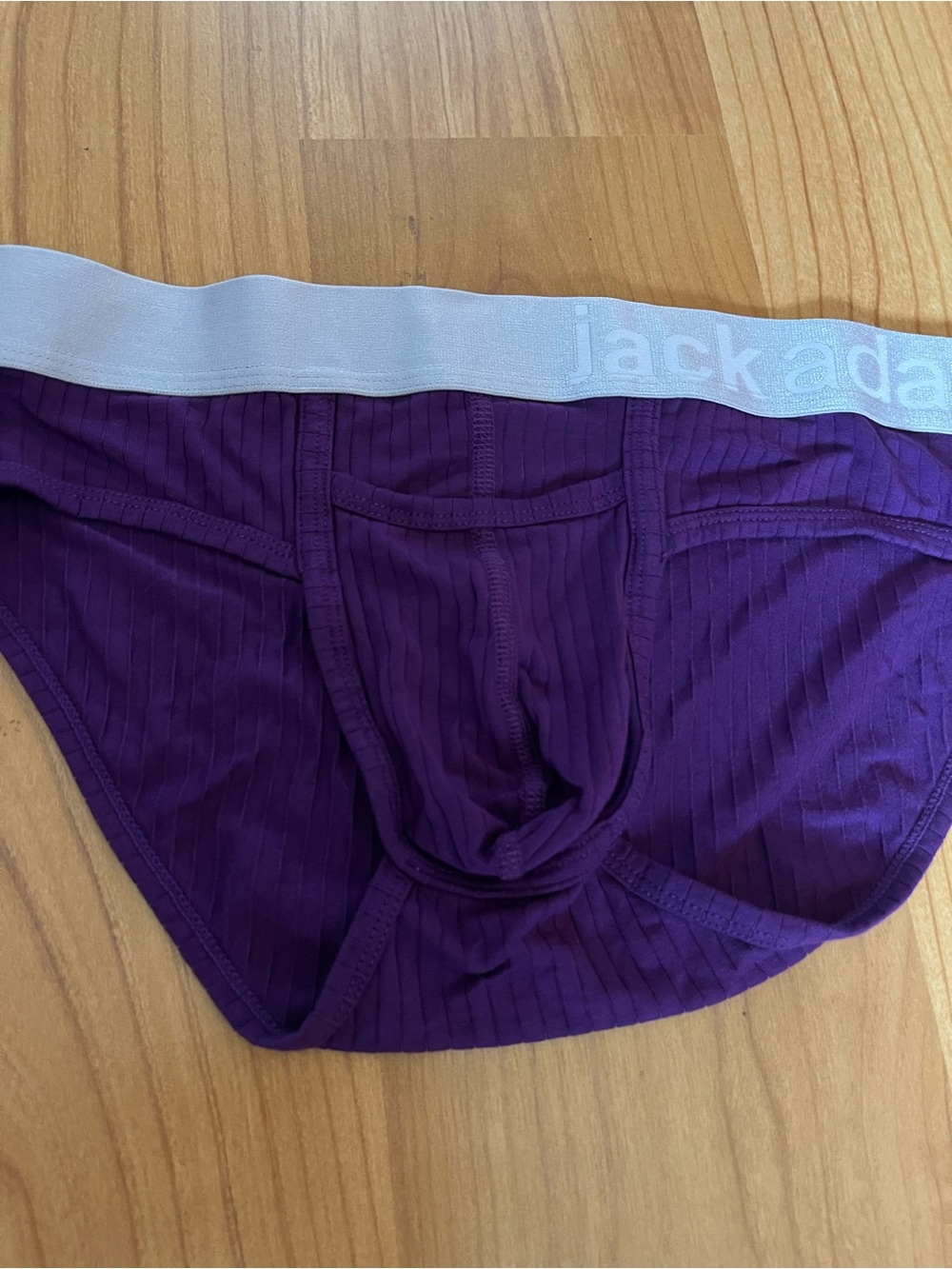 Jack Adams Purple Ribbed Men's Briefs